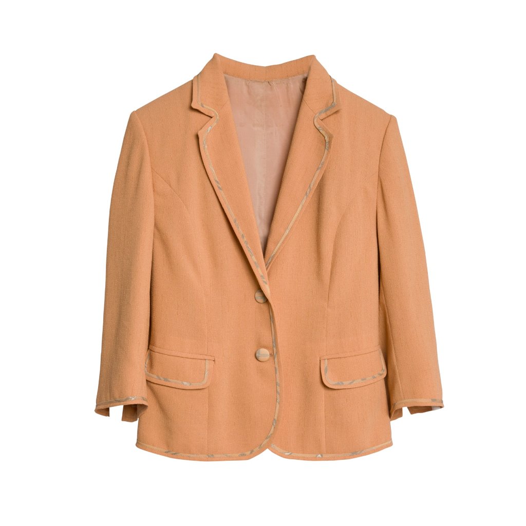 Sundazed (Germany) Crpe Weave Piped Cutaway Blazer Tangerine Quartz : S